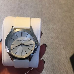Michael Kors White Slim Watch